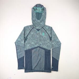 Odlo Women's Small Hooded Face Mask Base Layer Aqua Blue